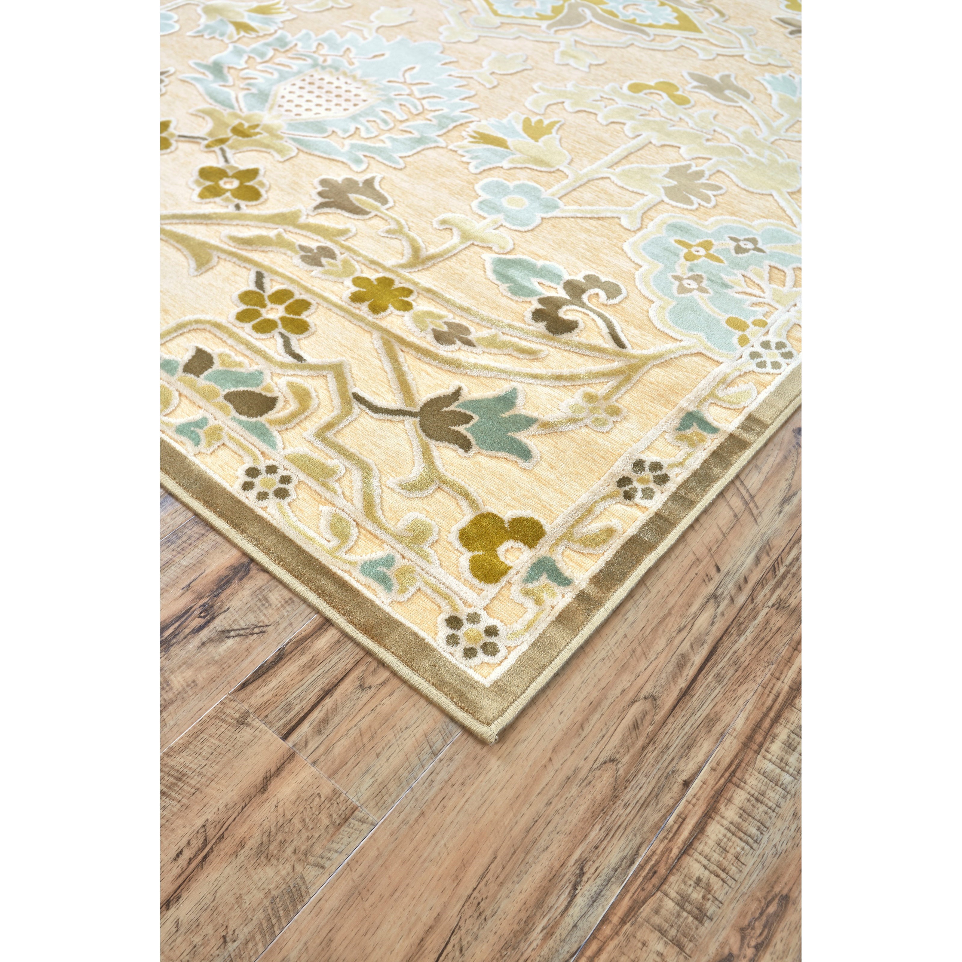 Feizy Rugs Saphir Mah Cream/Spa Blue 2'-6 Feizy Rugs Saphir Mah Cream/Spa Blue 2'-6